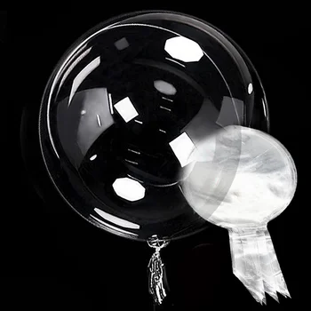 10pcs 10-24 pouces Transparent Bobo Bubble Ballons Claire Gonflable d'Air de l'Hélium Globos de Mariage d'Anniversaire de Partie de Douche de Bébé Décoration