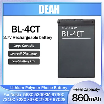 1pcs BL-4CT BL4CT BL 4CT 3.7 V Lithium Téléphone Batterie Rechargeable Pour Nokia 5630 5300XM 6730C 7212C 7210C 7310C 7230 X3-00 2720F