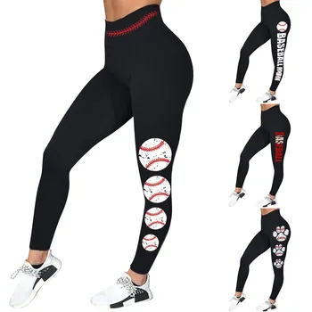 Jambières Pour la forme physique des Femmes de Baseball Stretch imprimé Sport Pantalon sans couture de Collants Legging de sport Pantalones de Mujer Entraînement Leggins