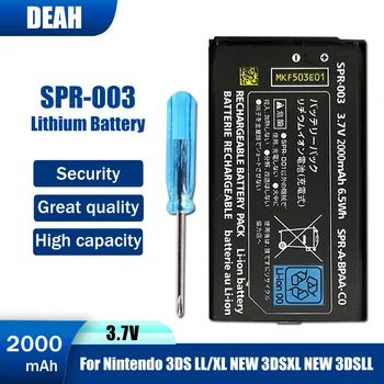 SPR-003 3,7 V 2000mAh Batterie au Lithium Rechargeable Pour Nintendo 3DS LL/XL NOUVEAU 3DSLL 3DSXL de Remplacement Li-Ion Batteria Avec l'Outil