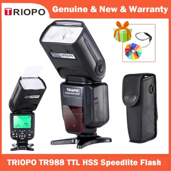 Triopo TR-988 TTL, Synchro Haute Vitesse Caméra Professionnelle de Flash Speedlite pour Canon et Nikon, 6D, 60D 550D 600D REFLEX Numériques