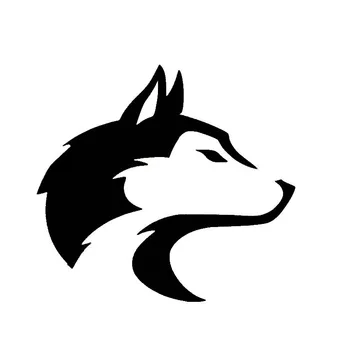 Z150# Personnalité Autocollants De Voiture Husky Chien De Traîneau En Alaska Canine De Loup Coyote Neige Autocollants Accessoires