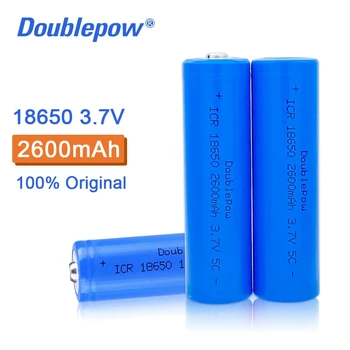 100% d'Origine Doublepow 18650 Batterie de 3.7 v 2600mAh Batterie au Lithium Rechargeable Pour Lampe de poche à Piles Lanterne Jouets Outils