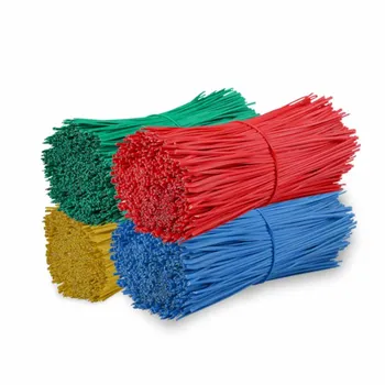 100Pcs Coque en Plastique Réutilisables Galvanisé Coloré Twist Tie 0.55*80-250 mm
