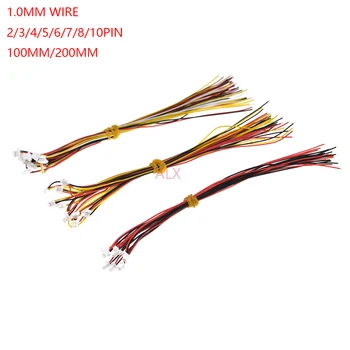 10PCS 100 MM/200 MM SH 1.0 2/3/4/5/6/7/8/9/10 broches femelle connecteur avec du fil de 1,0 MM 2p/3p/4p/5p/6p/7p/8p/9p/10p câble SH1.0 10PCS 100 MM/200 MM SH 1.0 2/3/4/5/6/7/8/9/10 broches femelle connecteur avec du fil de 1,0 MM 2p/3p/4p/5p/6p/7p/8p/9p/10p câble SH1.0 0