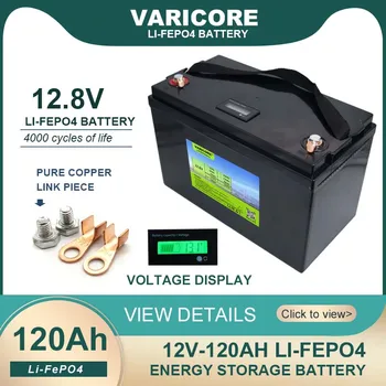 12V 120AH 4S Batterie LiFePO4 De 12,8 V Lithium des Batteries à force 4000 Cycles Pour les Campeurs RV Voiturette de Golf Off-Road Off-grid Vent Solaire