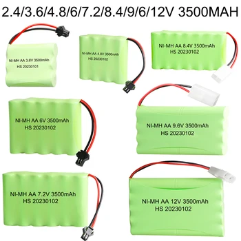 2.4 V/3,6 V/4.8 V/6V/7.2 V/8.4 V/9.6 V 3500mah AA NI-MH 3000mah Batterie Rechargeable Pour Télécommande Toys Voiture Électrique SM Plug