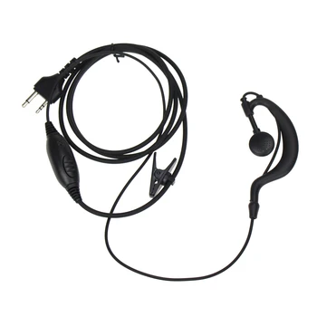 2 Broches G-Forme de l'Écouteur Écouteur Oreillette PTT MICRO Pour MIDLAND Talkie-Walkie G6/G7/G8/G9 GXT550 GXT650 LXT80 LXT110 LXT112 Radio