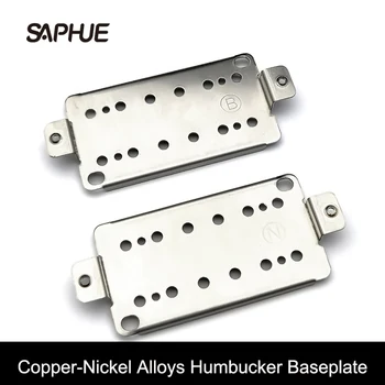 2Pcs Cou Pont de Ramassage plaque de Cuivre-Alliages de Nickel Durable Guitare Humbucker Pickup Plaque de Base pour les Parties de Guitare