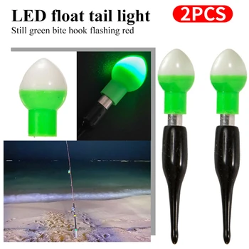 2pcs LED Flottent des feux arrière 3D Détection de la Gravité de la Canne à Pêche Cloche d'Alarme Bâtons Lumineux Intelligent Sombre Lueur de Bâton pour la Pêche de Nuit