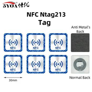 2pcs Tag NFC Ntag213 Tags Anti Métal Autocollant Pour Huawei 13,56 MHz ISO14443A NTAG 213 Métalliques, Badges Jeton de Patrouille Étiquette Universelle