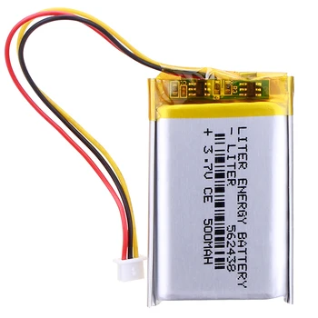 3 fil 3.7 V 500mAH 562438 de polymère de lithium-ion / Li-ion batterie pour Smart watch mp3 mp4