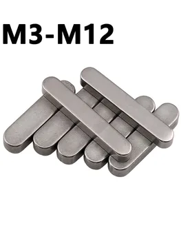 304 Acier Inoxydable de Clés Plates Pin Arrondie Clé de Pin Carrés Bar Clé Broches Type de Matériau de la Rainure de clavette Goupille M3M4-M12