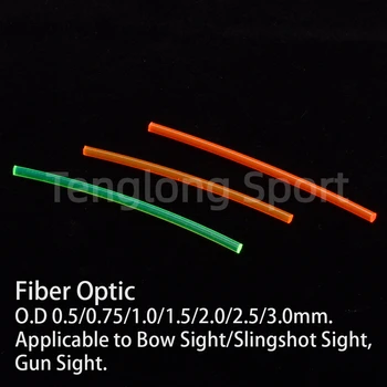 30cm 1.5 mm 2.0 mm 2.5 mm 3.0 mm de Fibre Optique, Pour Bow Fronde Arme de Vue de Remplacement des Broches Rouge Orange Vert Couleur