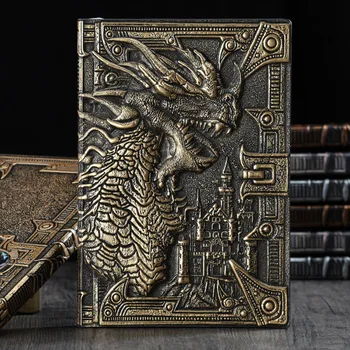 3D en Trois dimensions Dragon Cahier A5 Européen Rétro Épaissi Pu en Relief le bloc-notes Journal intime de Cadeaux d'Entreprise, des Fournitures de Bureau