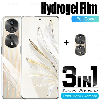 3in1 Face Arrière de l'Hydrogel de Film Pour l'Honneur De 70 Pro Caméra Protecteur Honar Honor70 70Pro honor70pro Film Protecteur d'Écran Pas de Verre