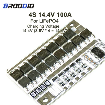 4S 14,4 V 100A BMS 18650 Li-ion LiFePO4 de Vie de la Batterie au Lithium de la Commission de Protection des PCB BMS 4S Circuit Module de 3.2 V Lifepo4 Batterie 3,6 V