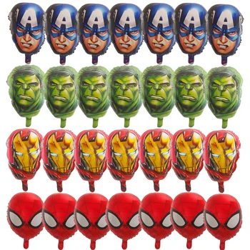50pcs 43*34CM de bande dessinée Marvel Spiderman Enfants Jouet Gonflable d'Hélium de papier d'Aluminium Ballon Joyeux Anniversaire de Douche de Bébé Décoration de Partie