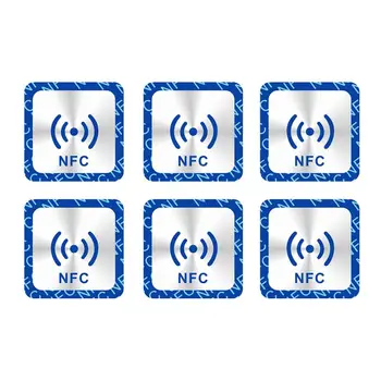 6pcs/lot Tags NFC Autocollants NFC213 Anti-Métal RFID Métalliques étiquette adhésive autocollant Universelle Lable NFC213 Balise pour tous les Téléphones NFC