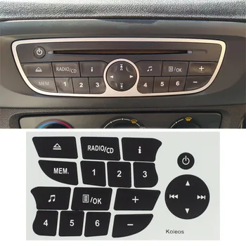 Accessoires de voiture de Voiture de Bouton de Réparation des Autocollants Radio CD Audio Bouton de Réparation Autocollants Autocollants pour Twingo de Renault Clio Megane 3
