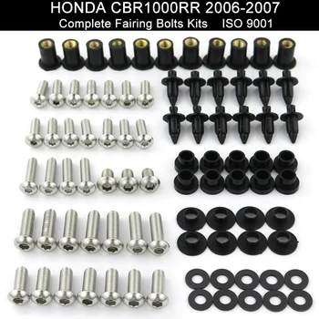 Ajustement Pour Honda CBR1000RR CBR 1000RR 2006 2007 Moto Complète de Carénage Boulons Kit Corps de Vis en Acier Inoxydable Vitesse de Noix