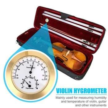 Alliage Mini Hygromètre de Thermomètre pour Violon étui de Guitare Jauge d'Humidité Température Humidité Compteur Instrument Outil
