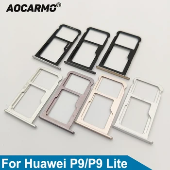 Aocarmo SD MicroSD Titulaire Nano Carte Sim Fente Pour Huawei P9 EVA-AL00 P9 Lite Pièce de Rechange