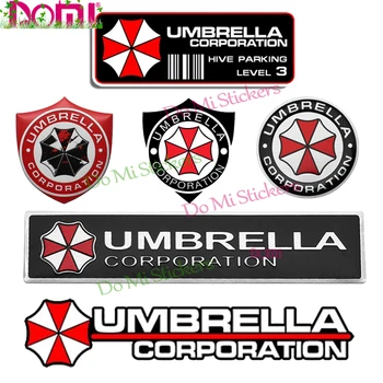Autocollants de voiture 3D Rétro Umbrella Corporation Autocollants pour Voitures Emblème de Décorations Badge Accessoires Auto de Course de Motocross ordinateur Portable Tronc