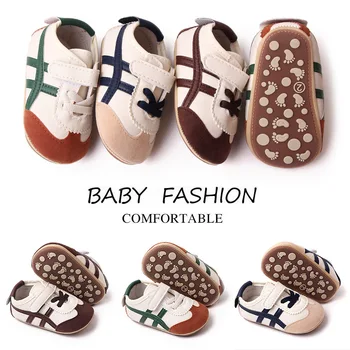 Bambin premier Walker Chaussures de Bébé Garçons Filles Sportif Classique, doux fond en SIMILI Cuir multicolore bébé chaussons chaussures casual