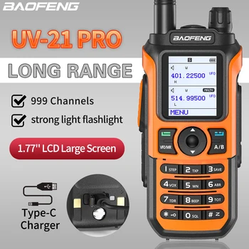 BaoFeng UV-21 Pro Professionnel Puissant Talkie-Walkie à 50 km de Long de la Gamme Dual Band Deux Radios de Mise à niveau UV5R MAX V2 UV9R UV10R