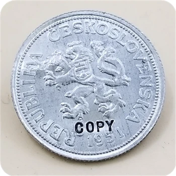 COPIE 1951.1952 Tchécoslovaquie 5 Korun COPIE de PIÈCE de monnaie