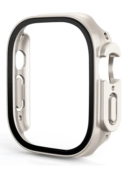 Couverture Pour Apple Watch cas Ultra 49mm Accessoires Protecteur d'Écran Tout Autour de la PC Pare-chocs en verre Trempé iwatch ultra affaire de 49 mm