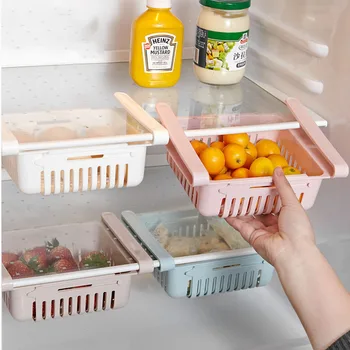 Cuisine Stockage Rack Organisateur Réfrigérateur Plateau Panier Support De Boîte De Rangement Des Aliments Contenant Des Accessoires De Cuisine Réfrigérateur Organisateur