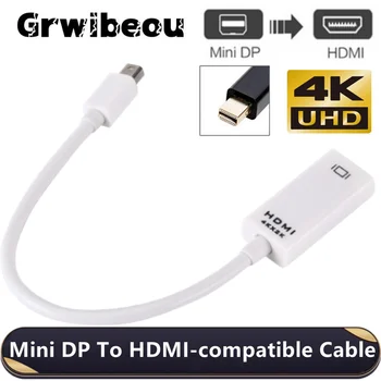 Grwibeou 4K Mini DP vers HDMI Convertisseur Thunderbolt 2 Adaptateur Mini Displayport vers HDMI Cordon Pour Apple MacBook Air Pro