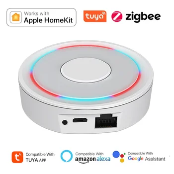 HomeKit Passerelle ZigBee Smart Hub WiFi à la Maison sans Fil Pont Tuya Vie Intelligente Application Voice Control Fonctionne avec Alexa Accueil Google