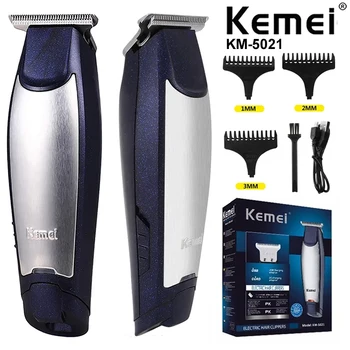 Kemei KM-5021 USB Rechargeable Tondeuse Électrique pour Cheveux Professionnelle Tondeuse pour Poils d'Outils de Ménage Baldheaded Coupe de cheveux de Coupe de Machine