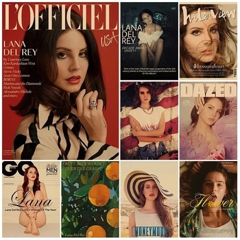 La chanteuse de la Belle Lana Del Rey Vintage Toile Affiches et HD, les Images Imprimées Sont Utilisés pour le Salon et la Chambre à Coucher de Décoration