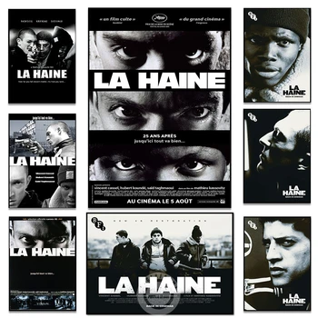La Haine 1995 Films Imprime La Haine Vintage D'Affiche Française Du Crime Drame Film Wall Art Tableau Peinture Sur Toile De Chambre À Coucher De Décoration