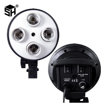 La photographie Softbox Accessoires pour E27 Base de Quatre support de Lampe d'Ampoule de la Boîte Molle Kit 4 en 1 Éclairage de Studio