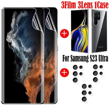 La Sécurité De L'Hydrogel Film Protecteur D'Écran Pour Samsung Galaxy S23 Ultra Soft Case Pour S23 Ultra Film De La Caméra Pour S23 Ultra Pas De Verre