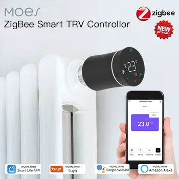 Les critères d'efficacité VRT ZigBee 3.0 Tuya Nouveau Radiateur de l'Actionneur de la Valve Smart Thermostat Programmable de la Température de Chauffe Alexa Contrôle de la Voix