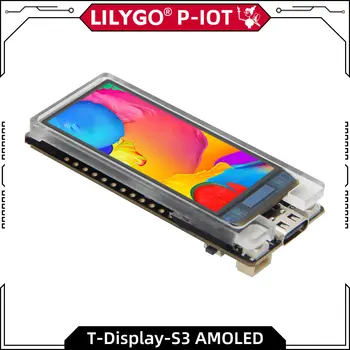 LILYGO® T-Affichage-S3 AMOLED ESP32-S3 Afficher la Commission de Développement de RM67162 de 1,9 pouces AMOLED 230×536 Écran du Module sans Fil Pour Arduino