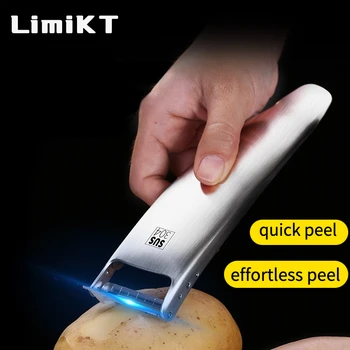 LimiKT 304 En Acier Inoxydable Multifonction Peeling Couteau Éplucheur De Légumes Et De Fruits