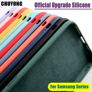 Liquide Original étui en Silicone pour Samsung Galaxy S20 S21 Plus Ultra FE A11 A21S A31 A51 A71 A02S A12 A22 A32 A42 A52 A72 Couverture