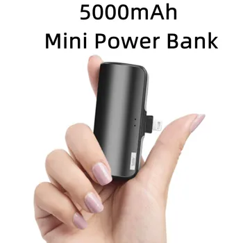Mini Banque de Puissance 5000mAh de Recharge Portatif Powerbank de Rechange de Téléphone Portable de Batterie Externe PoverBank Pour iPhone Samsung, Xiaomi