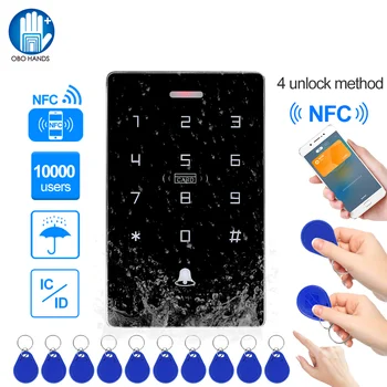 NFC RFID Clavier Étanche Tactile Clavier de Contrôle d'Accès 10000 Utilisateur la Capacité de Travail avec Double Fréquence de 125 khz 13,56 MHz Puces