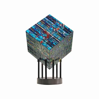 Nouveau Hot Magik Chroma Cube Sculpture De Cristal Magique Cube De La Statue De La Décoration De Maison, De Bureau À L'Ornement, À La Main Artisanat Cadeau D'Anniversaire