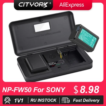 NP-FW50 NP FW50 Batterie +2 DANS 1 Boîte de Rangement Chargeur pour Sony Alpha A6500 A6300 A6000 A5000 NEX-3 A7 A7RII A7SII A7S ZVE10