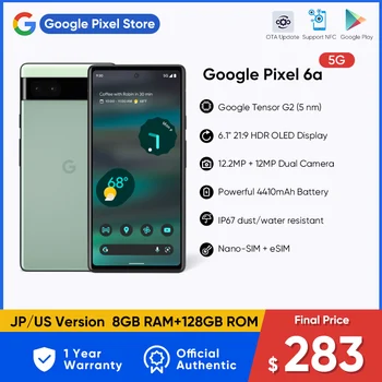 Original Google Pixel 6a 5G Tenseur G2 (5 nm) 6.1
