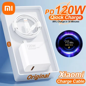 Original Xiaomi 120W Charge Rapide MAX Chargeur USB de Type C Câble de Xiaomi 13 Ultra Pro Poco F5 Redmi Note 12 PD Accessoires de Téléphones